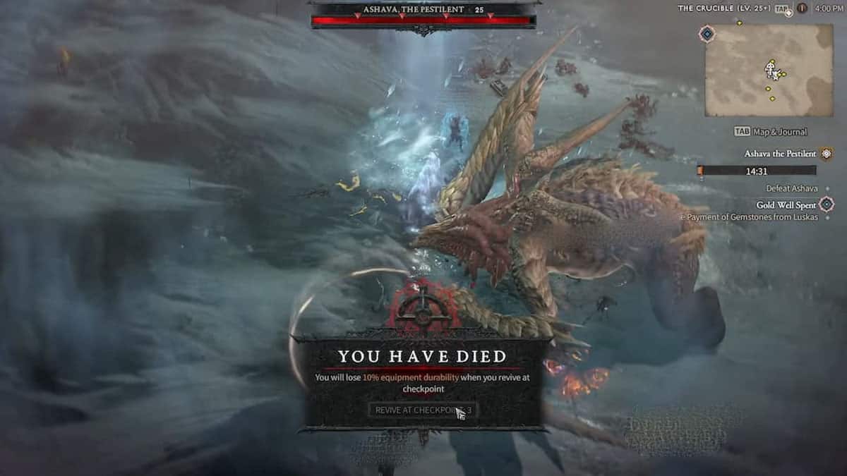 Ashava you have died diablo 4 world boss