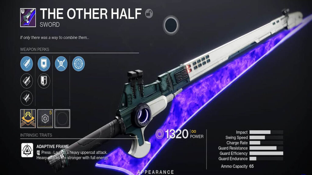 Image of The Other Side weapon in Destiny 2, a powerful exotic rocket launcher that can track targets and cause massive explosions.