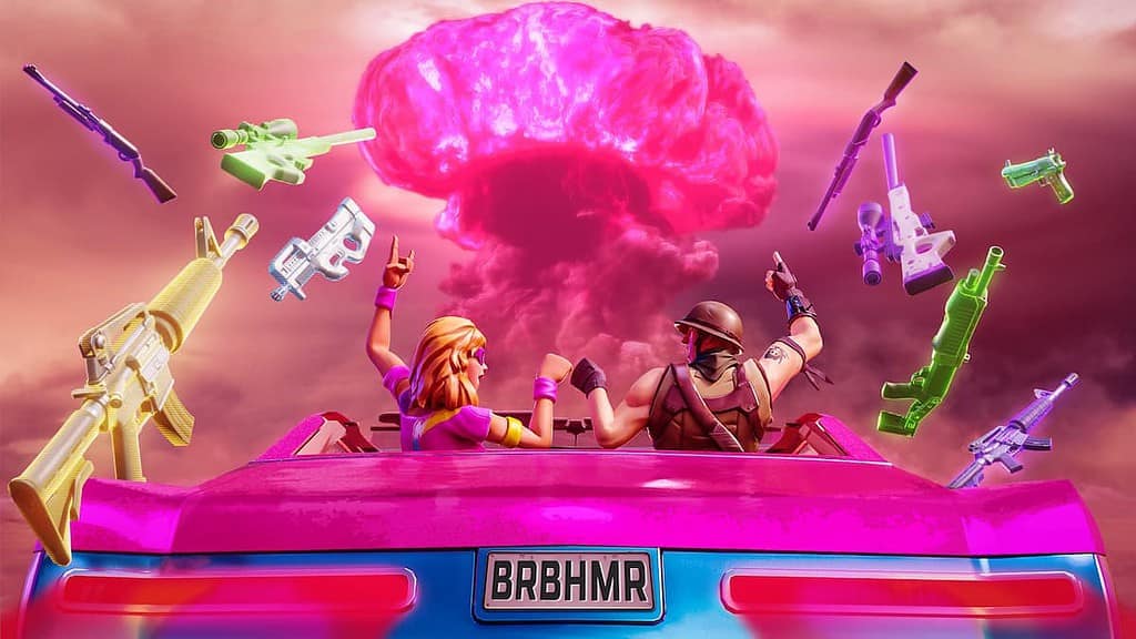 Fortnite Barbenheimer gun game promo image