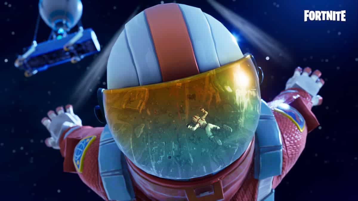 An astronaut falling out of a battle bus.