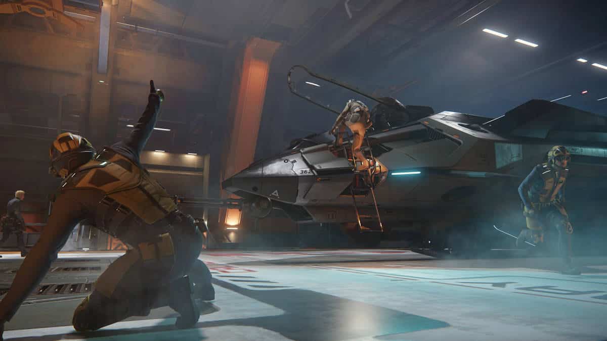 Star Citizen hangar art.