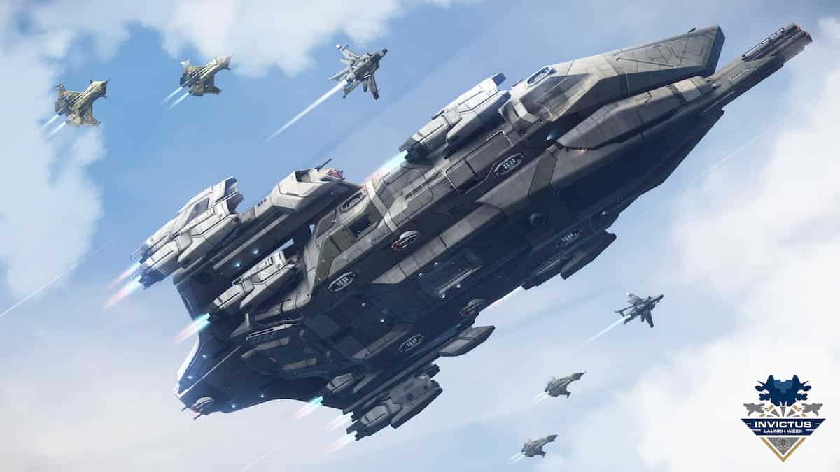 Art of a Titan Ship shown for Invictus Launch Week in Star Citizen.