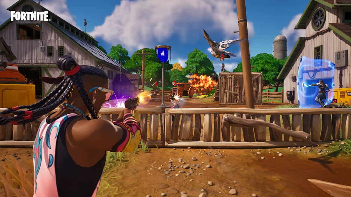 Fortnite screenshot in a battle