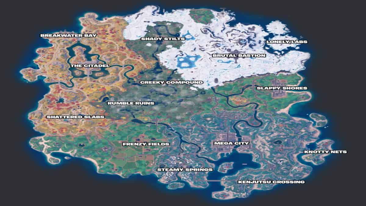 map of fortnite chapter 4 season 3