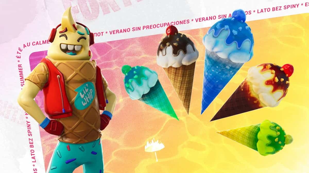 Image of Fortnite NPC Lil' Whip and his ice cream cones.