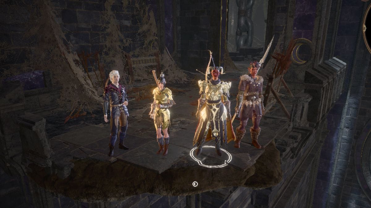 Baldur’s Gate 3 Companions stood around main player