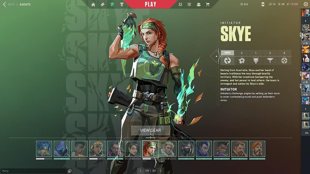 Best Initiator agent skye profile in valorant