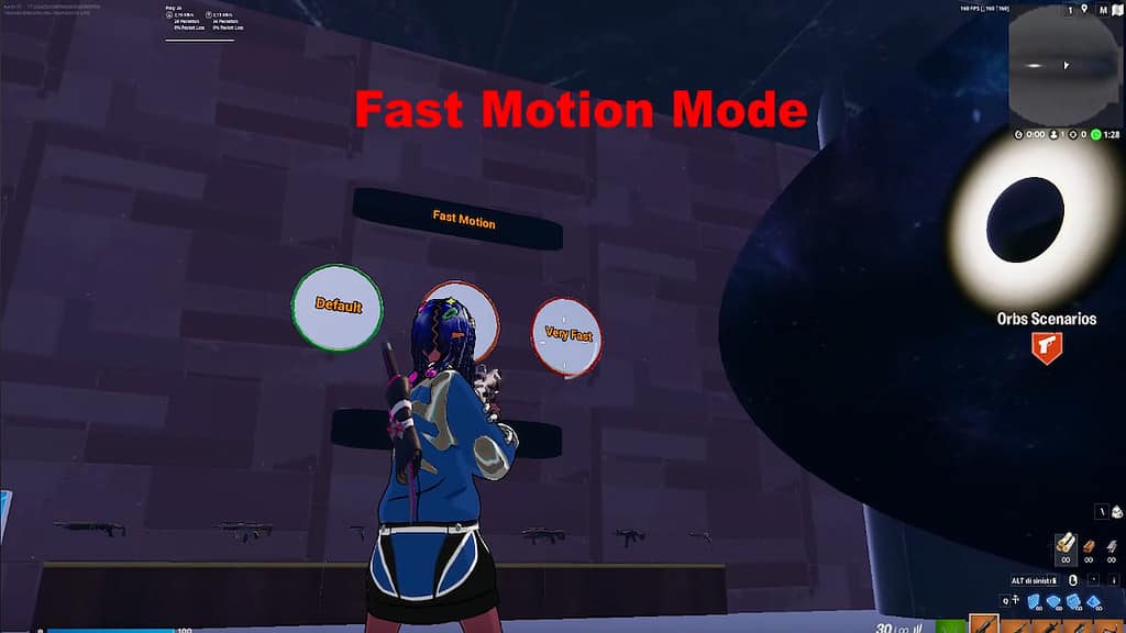 Fortnite youtube screenshot of Fast Motion Mode map