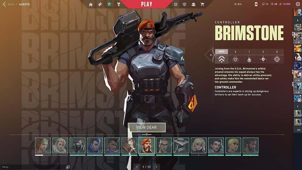 best controller agent Brimstone profile in valorant