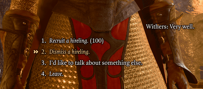 What Are Hirelings in Baldur’s Gate 3 how to dismiss