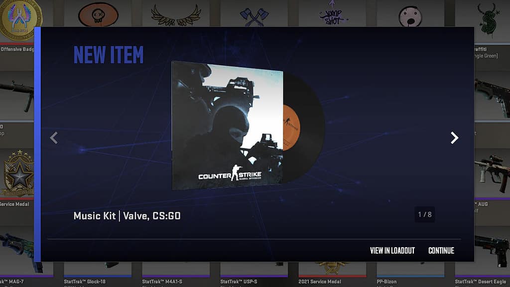 Image of the CS:GO Music Kit in CS2.