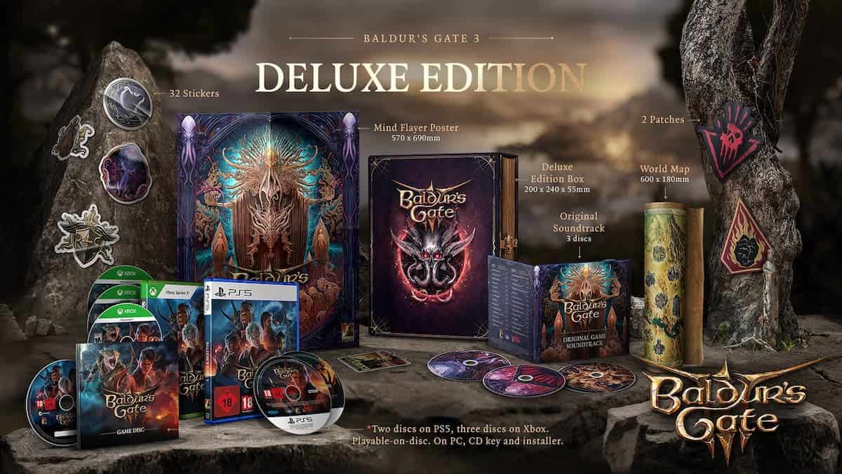 Baldur's Gate 3 image of Physical Deluxe Edition contents