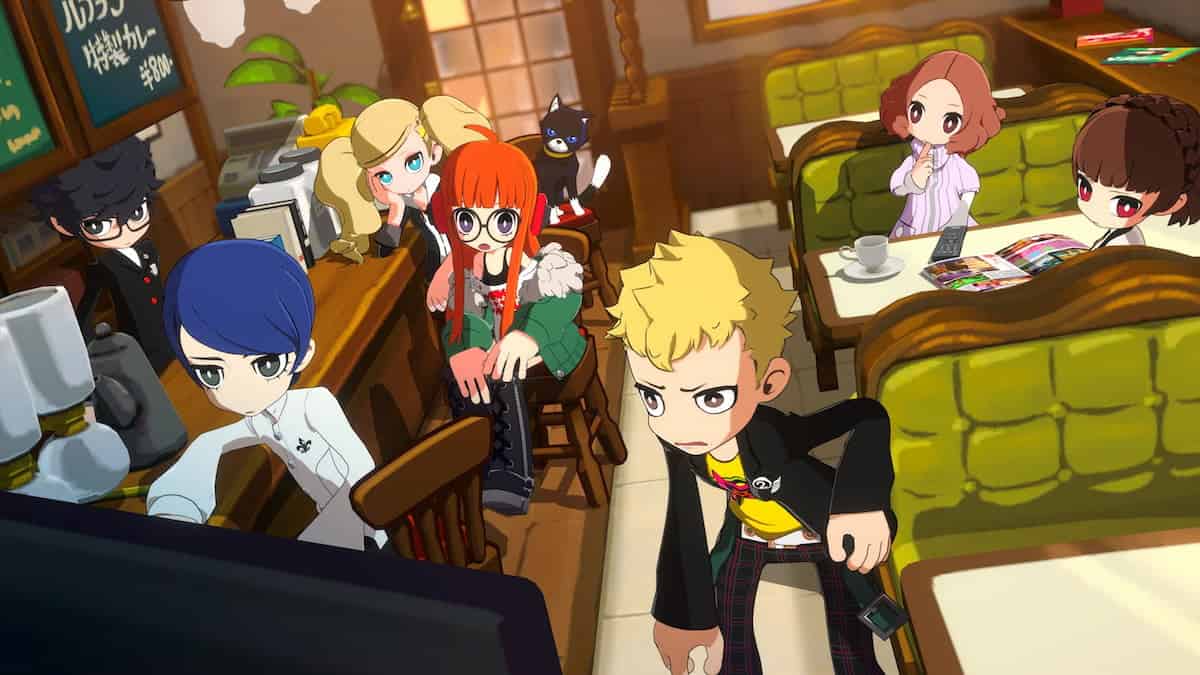 Image of characters in the game Persona 5 Tactica.