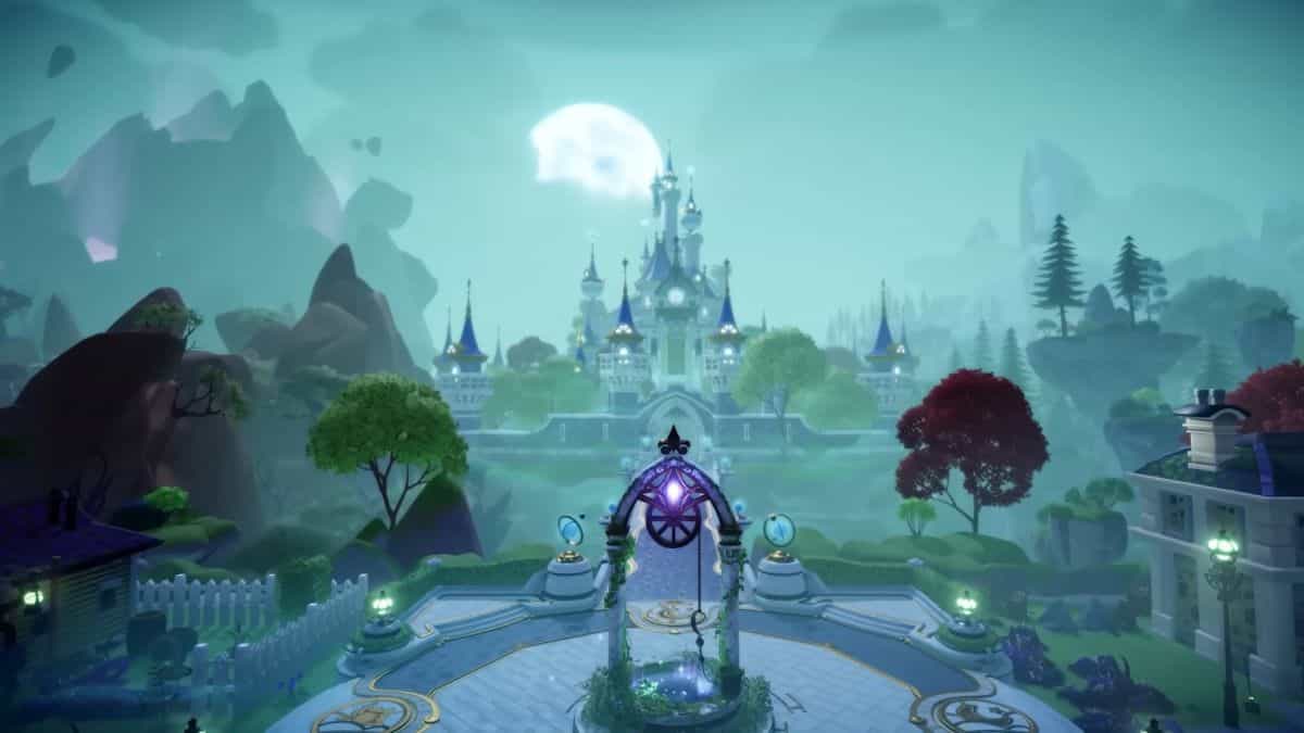 The Valley lit with a blue huge in Disney Dreamlight Valley