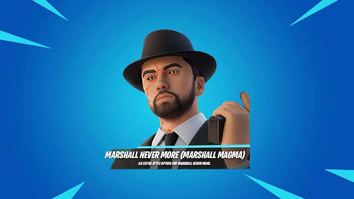 An image of Fortnite Eminem skin, featuring Marshall Magma version of it.