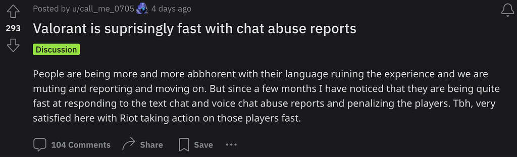 Quick Action on Toxicity and Cheating in Valorant