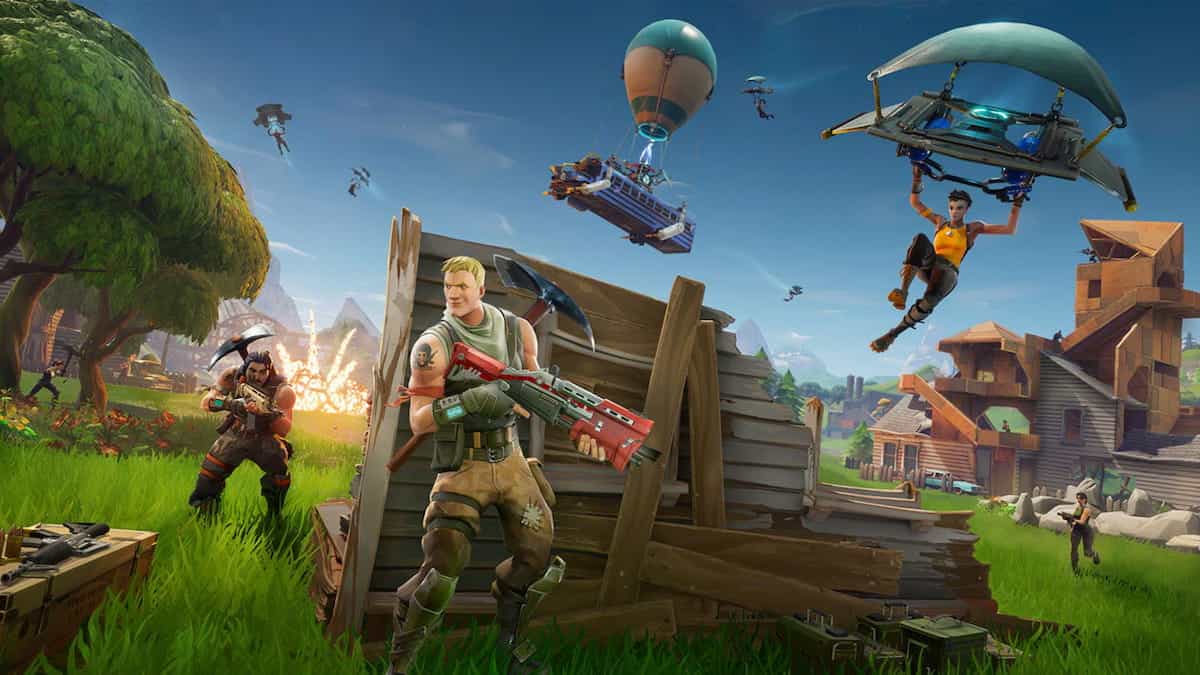 Fortnite promo image of characters in action