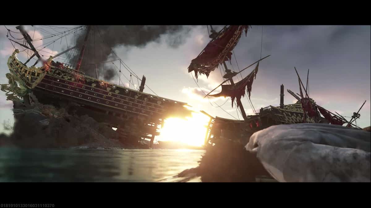 Skull and Bones screenshot of a broken ship