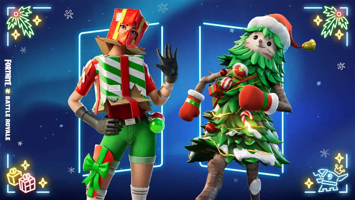 Fortnite Winterfest image of two new outfits