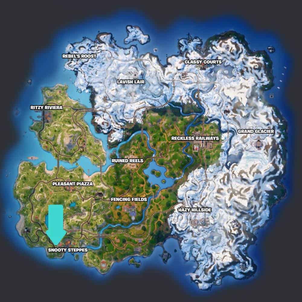 Peter Griffin map location in Fortnite