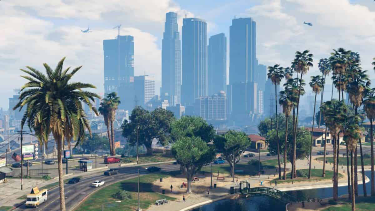 Vice City skyline in GTA 5