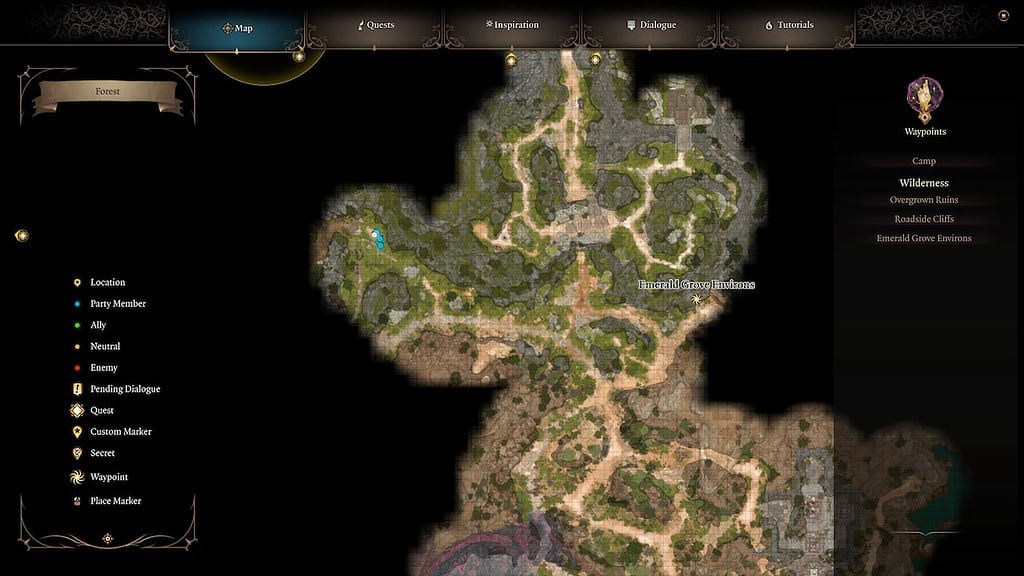 Baldur's Gate 3 map spear shaft