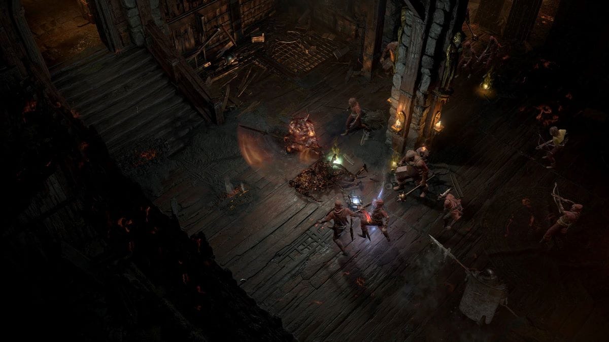 Player fights Construct enemies inside a Vault dungeon in Diablo 4 Season 3