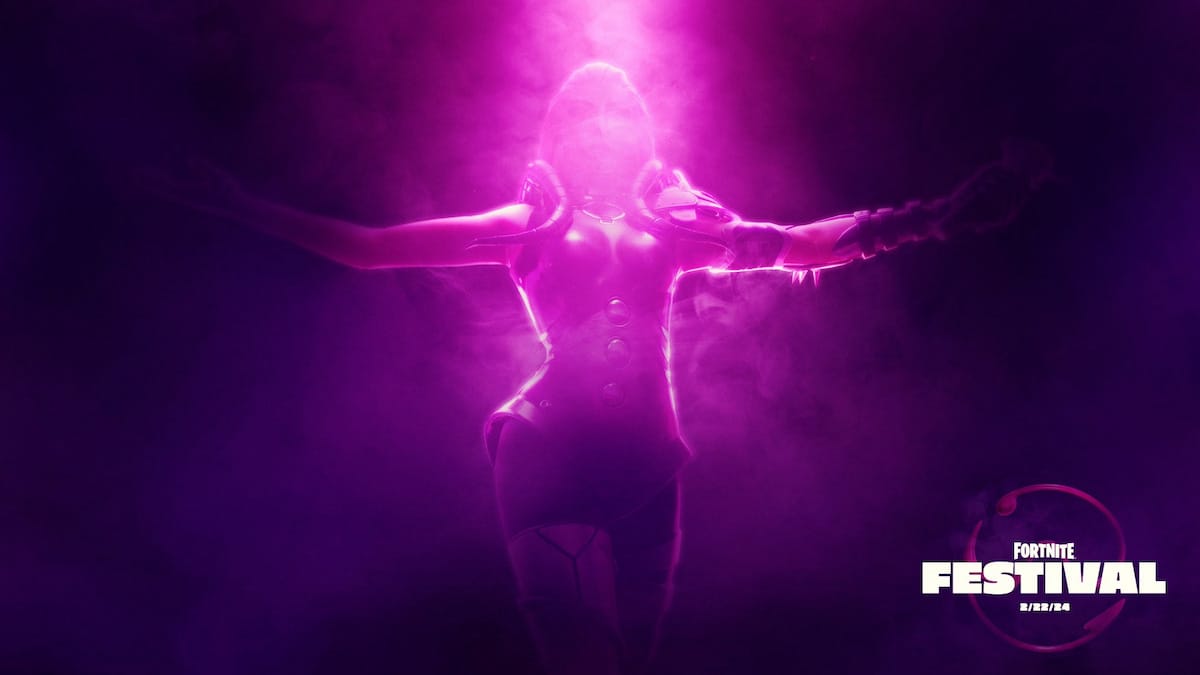 Fortnite splash image for the new Festival eason with Lady Gaga