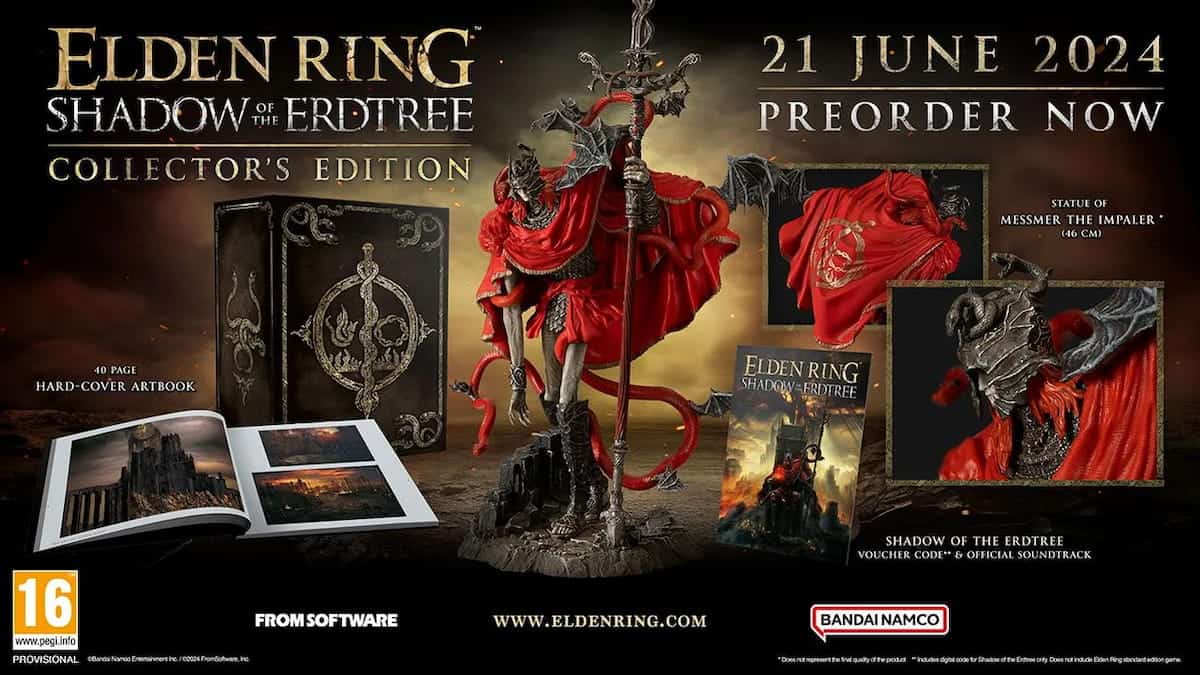 Elden Ring: Shadows of the Erdtree DLC Collector’s Edition contents