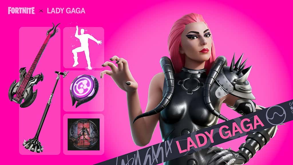 Fortnite image of the new Lagy Gaga comsetics for Festival