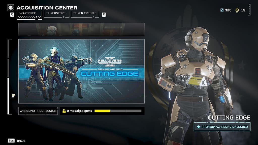Helldivers 2 image of the new Cutting Edge Warbond