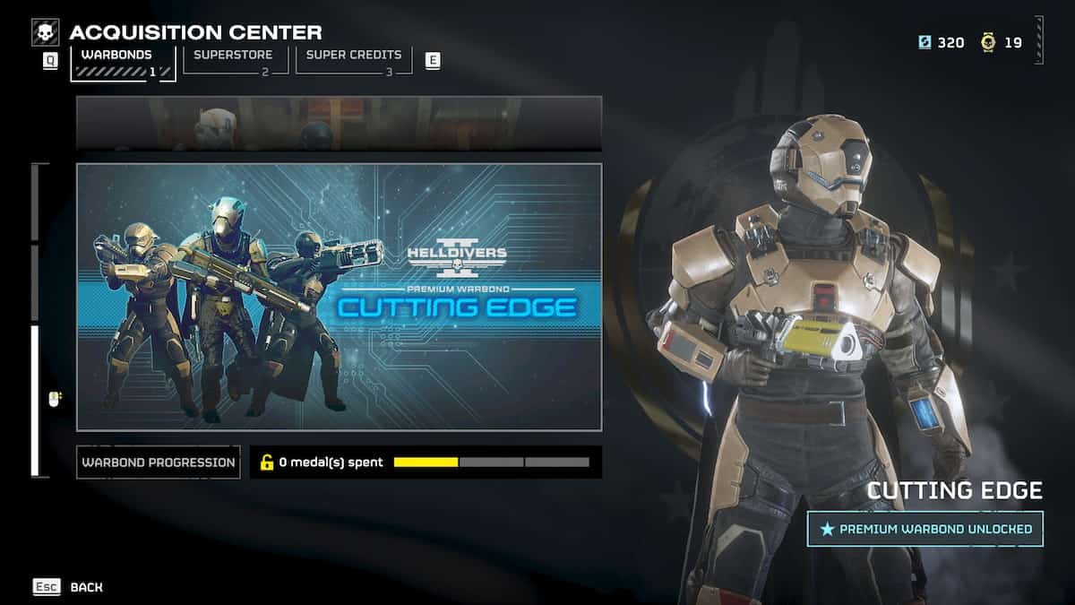 Helldivers 2 image of the new Cutting Edge Warbond