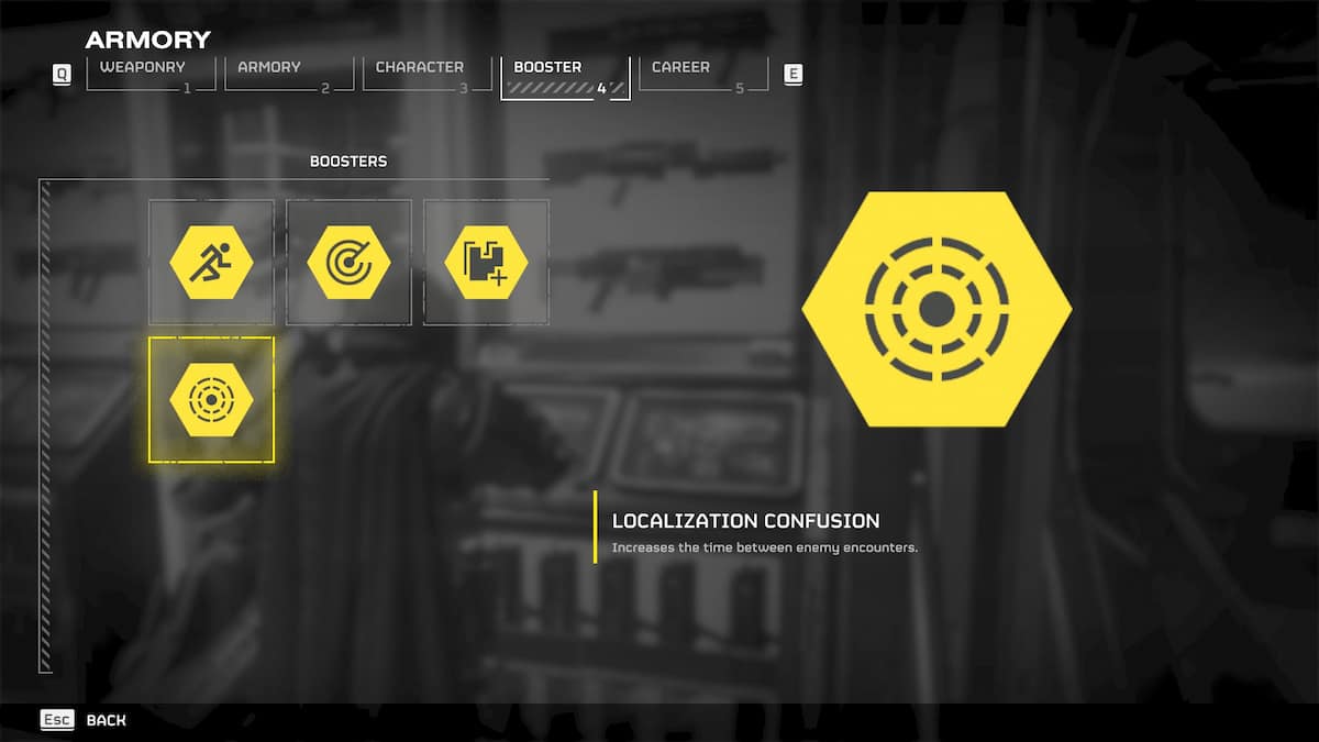 Helldivers 2 Boosters screen with the Localization Confusion selected