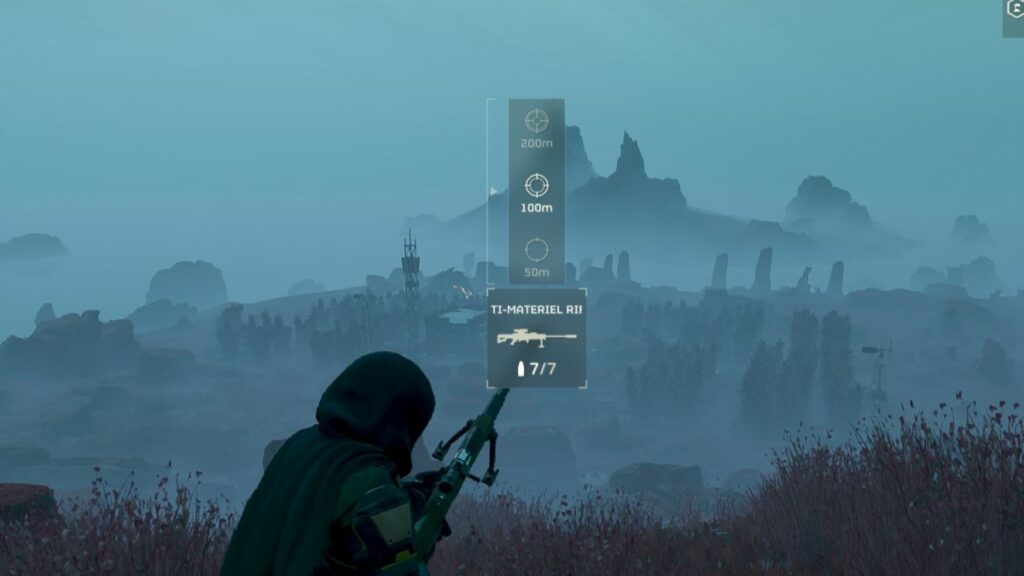 Helldivers 2 screenshot of weapon options for Anti Materiel Sniper Rifle