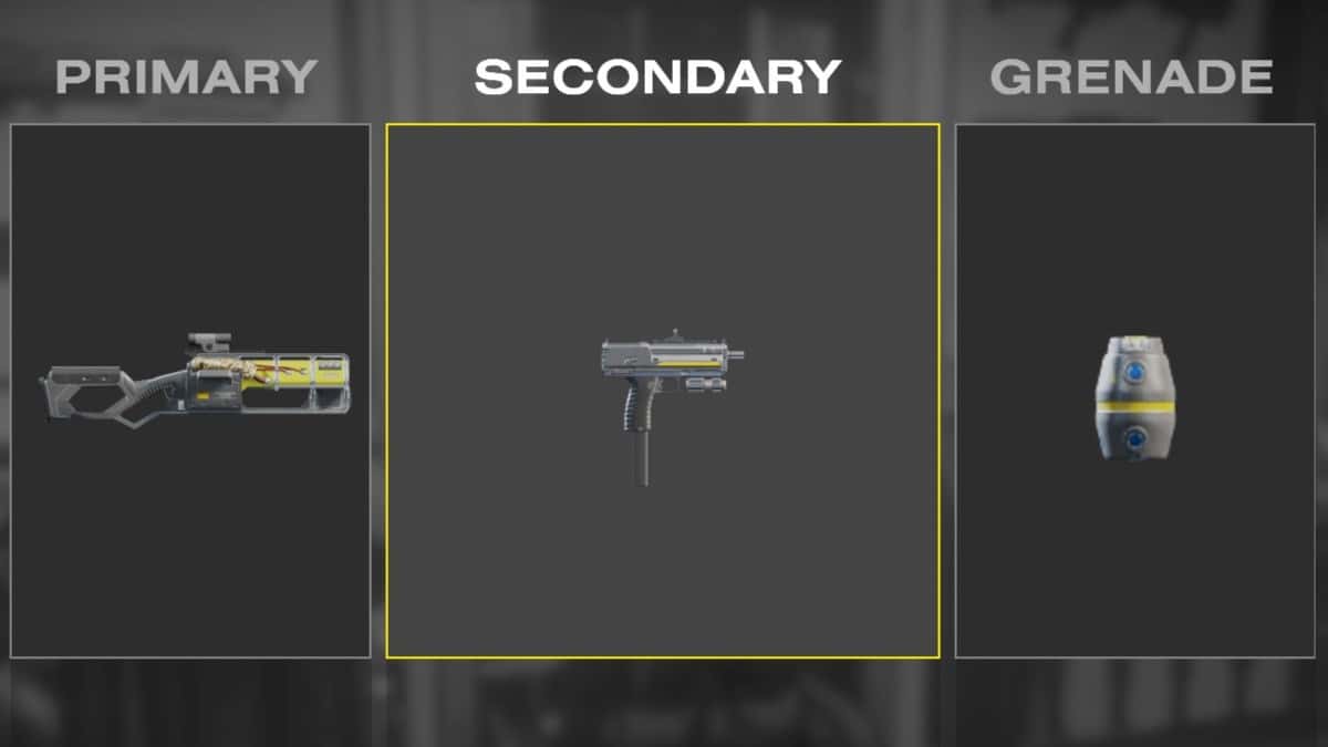 Helldivers 2 screenshot of the loadout screen with secondary weapons highlighted