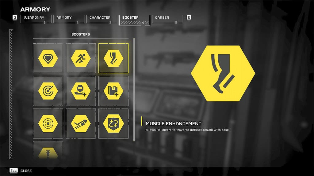 Helldivers 2 image of the Muscle Enhancement Booster