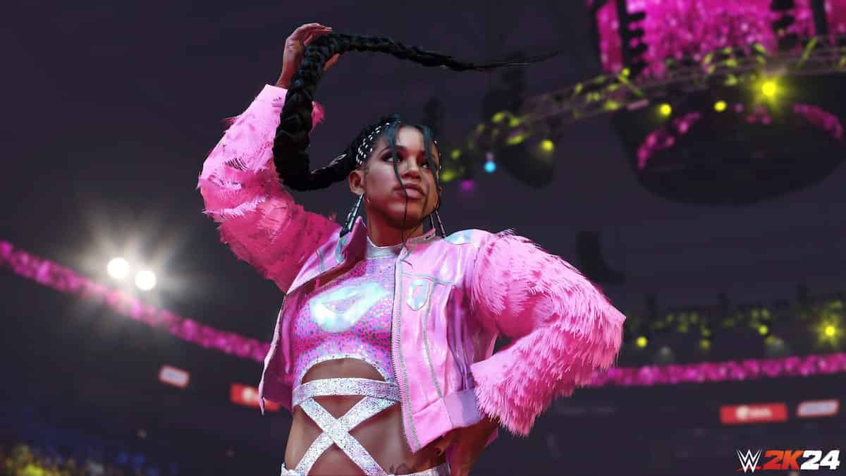 Screenshot of Bianca Belair in WWE 2K24