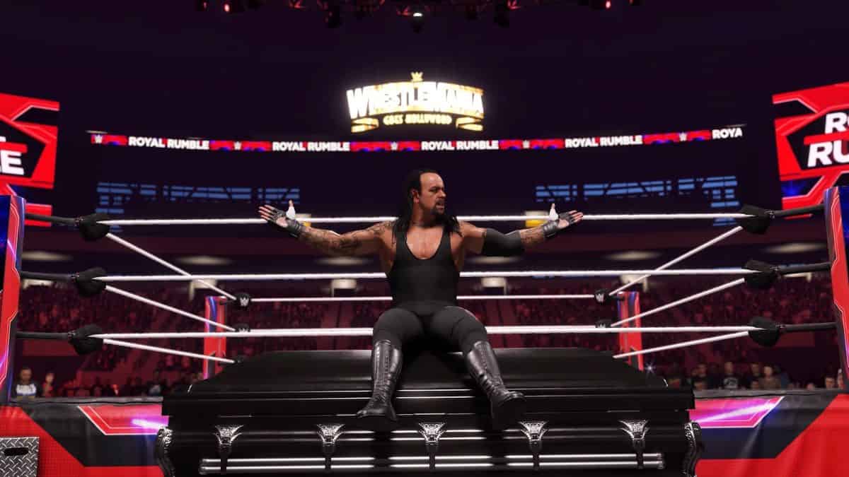 Wrestler wins a casket match in WWE 2K24