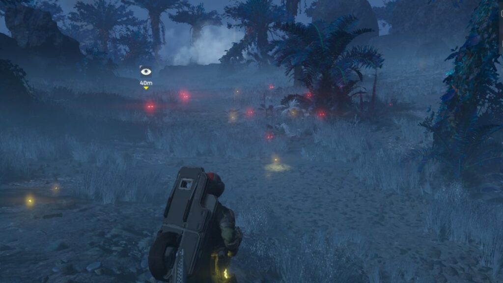 Helldivers 2 image of glowing eyes on Malevelon Creek