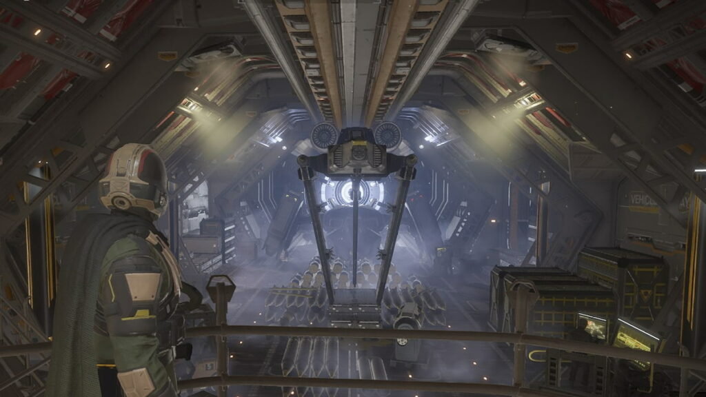 Helldivers 2 image of the Eagle inside the Destroyer ship