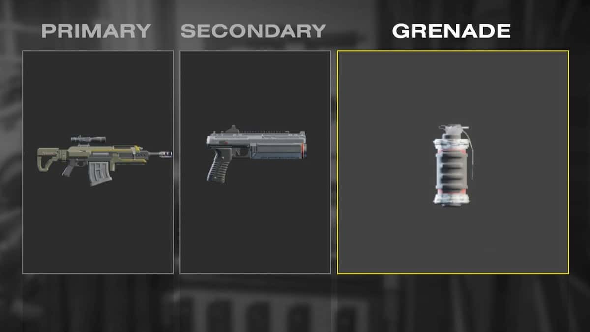 Helldivers 2 image of the Armory section with Grenades highlighted