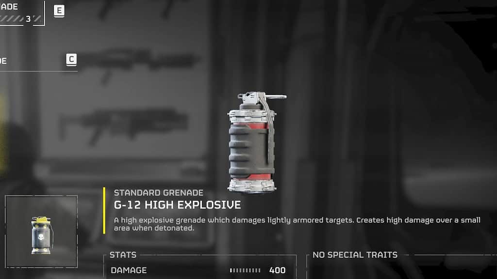 Helldivers 2 image of the High Explosive Grenade