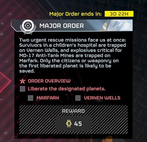 Helldivers 2 Major Order