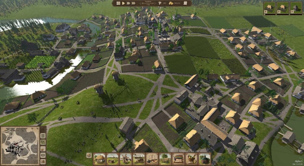 Screenshot of a village in Ostriv