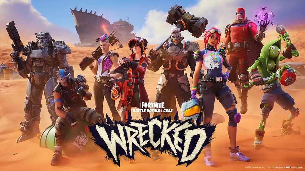 Fortnite Wrecked image of the new battle pass outfits in Season 3