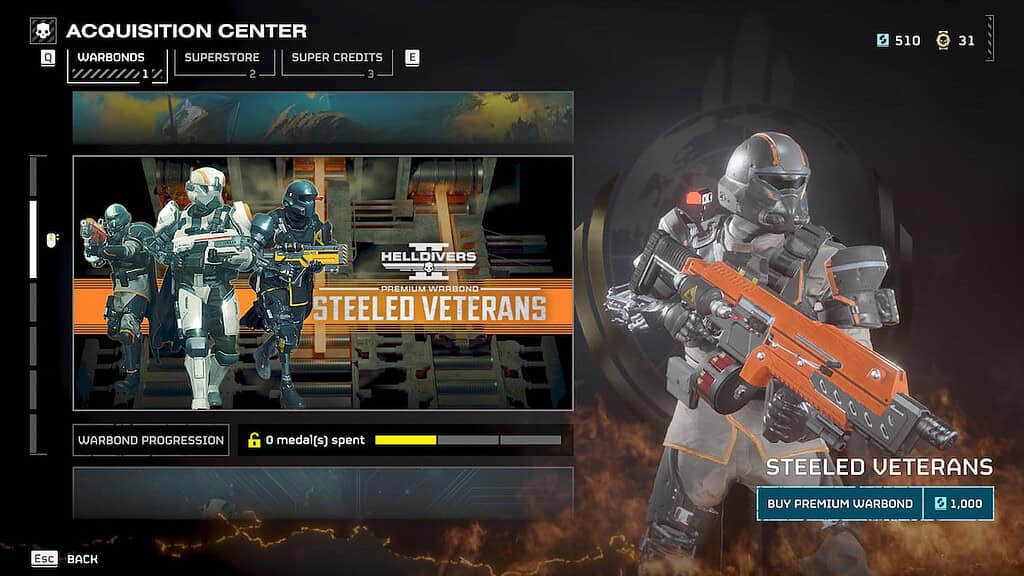 Helldivers 2 Steeled Veterans Warbond