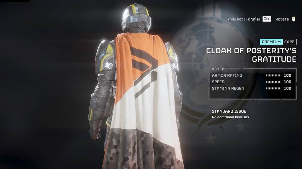 Helldivers 2 cloak of posterity's gratitude cape