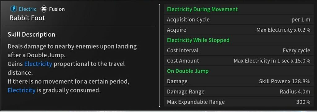 The First Descendant Bunny's Passive Ability Rabbit Foot description 