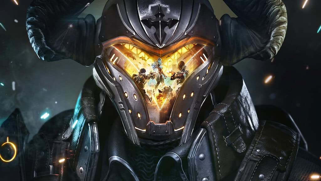 The First Descendant reflection of other characters in Ajax's visor