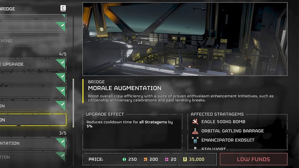 Helldivers 2 Morale Augmentation